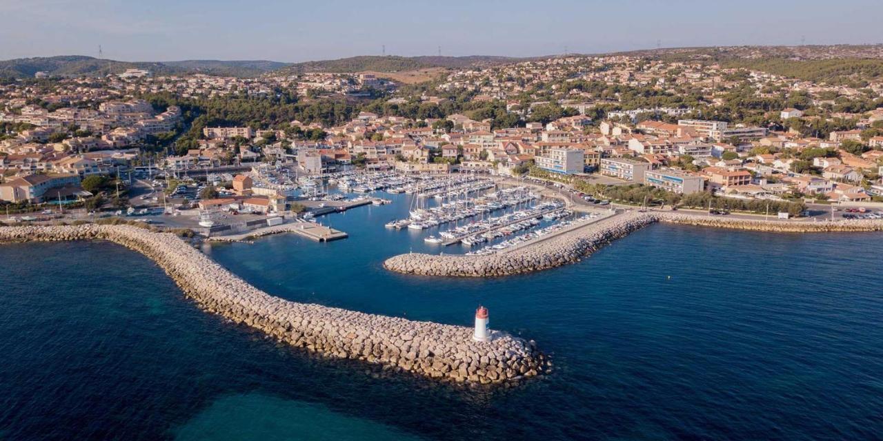 Sea, Sweet & Sun - Vue Sur Mer - T3 - Plage Commerce Et Port A Pieds Sausset-les-Pins Esterno foto